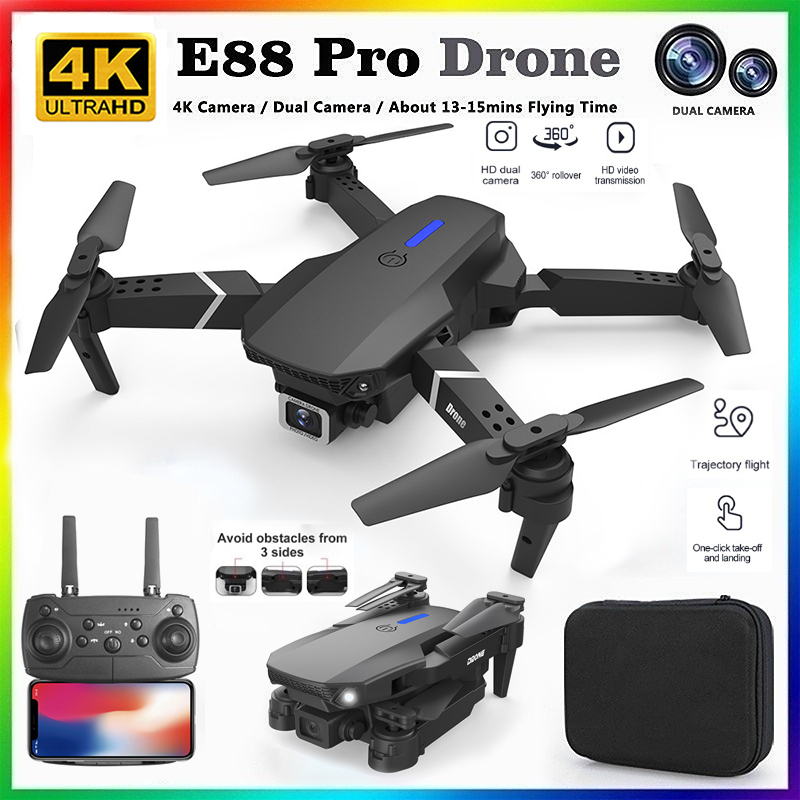 Drone Camera Lens - طائرة بدون طيار E88 احترافية جديدة