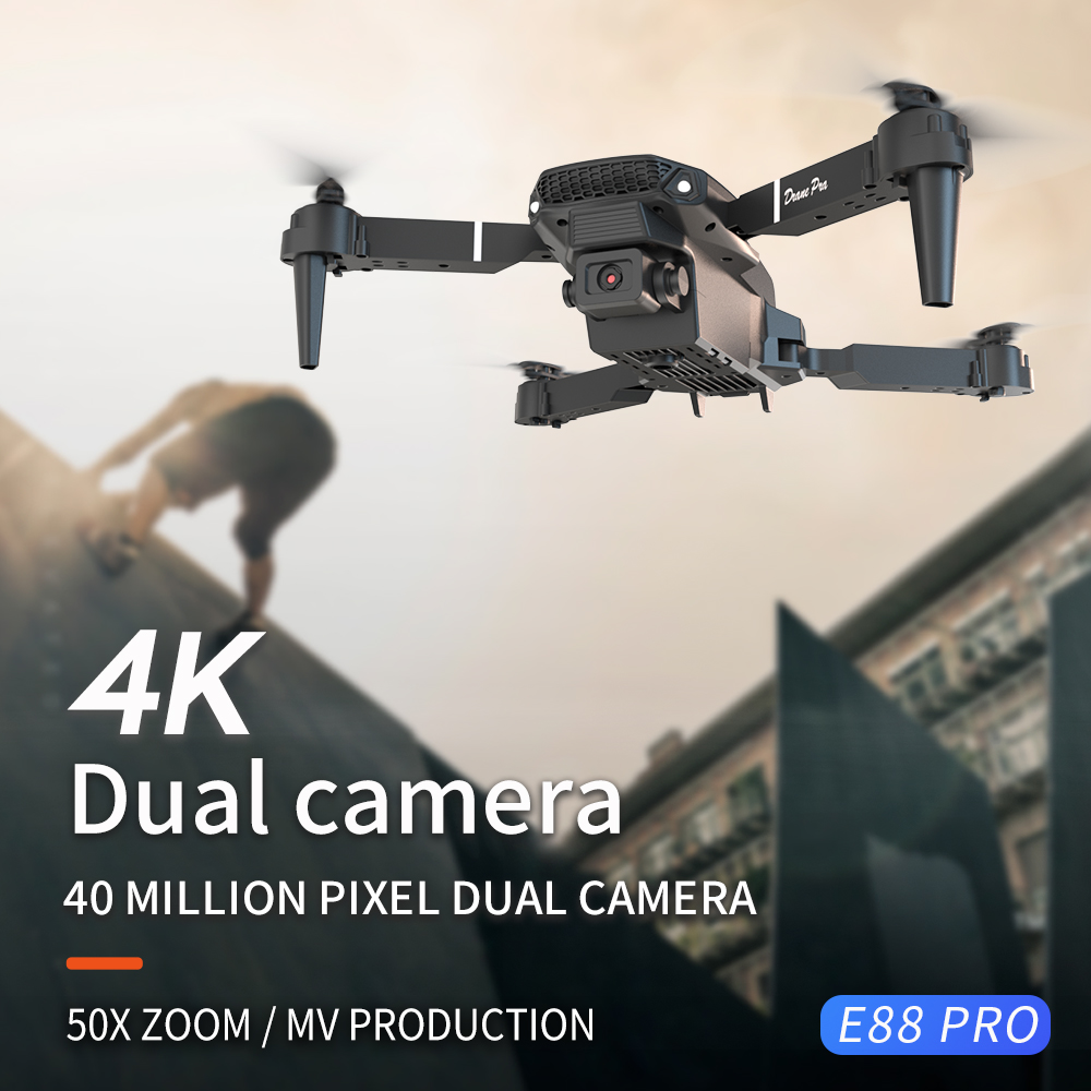 طائرة بدون طيار E88 احترافية ج - مراجعة Drone Camera Lens وسعره