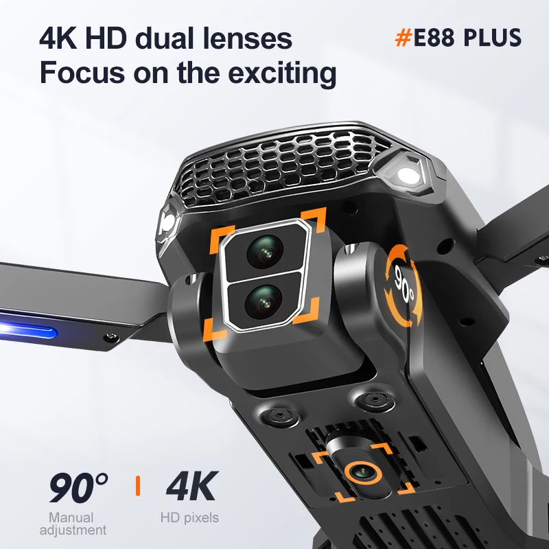 طائرة بدون طيار E88 Plus Quadc - مراجعة Drone Camera 4K وسعره