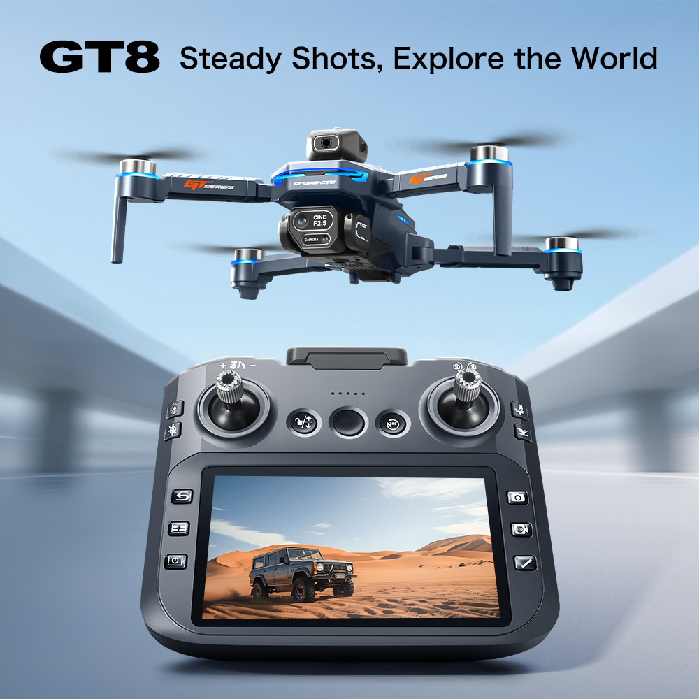 طائرة بدون طيار GT8 ماكس قابلة - مراجعة Drone Camera Lens وسعره