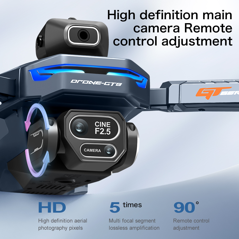 طائرة بدون طيار GT8 HD الجديدة - مراجعة Drone Camera Lens وسعره