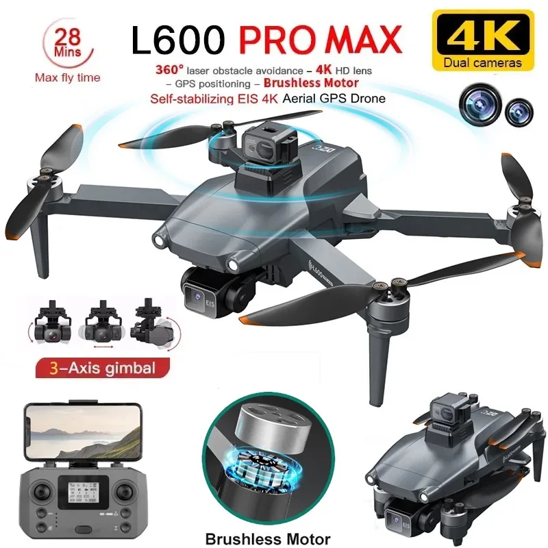 L600 PRO MAX GPS الطائرة بدون  - مراجعة Drone Camera 4K وسعره
