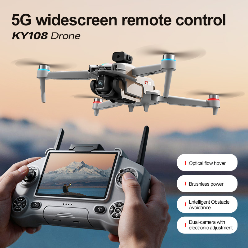 طائرة بدون طيار KY108 الجديدة  - مراجعة Drone Camera Lens وسعره